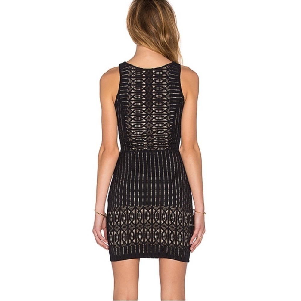 Nightcap by Carisa Rene Spiral Lace Bodycon Dress in Black size 4/large - Picture 4 of 14